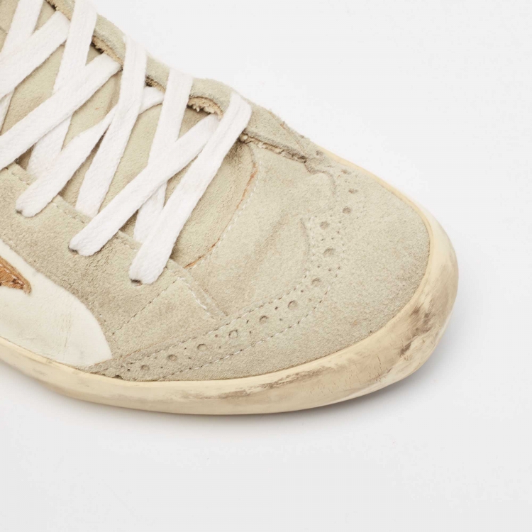 مملوكة مسبقًا Golden Goose Multicolor Leather and Suede leopard Print Sky Star High Top Sneakers Size 39 