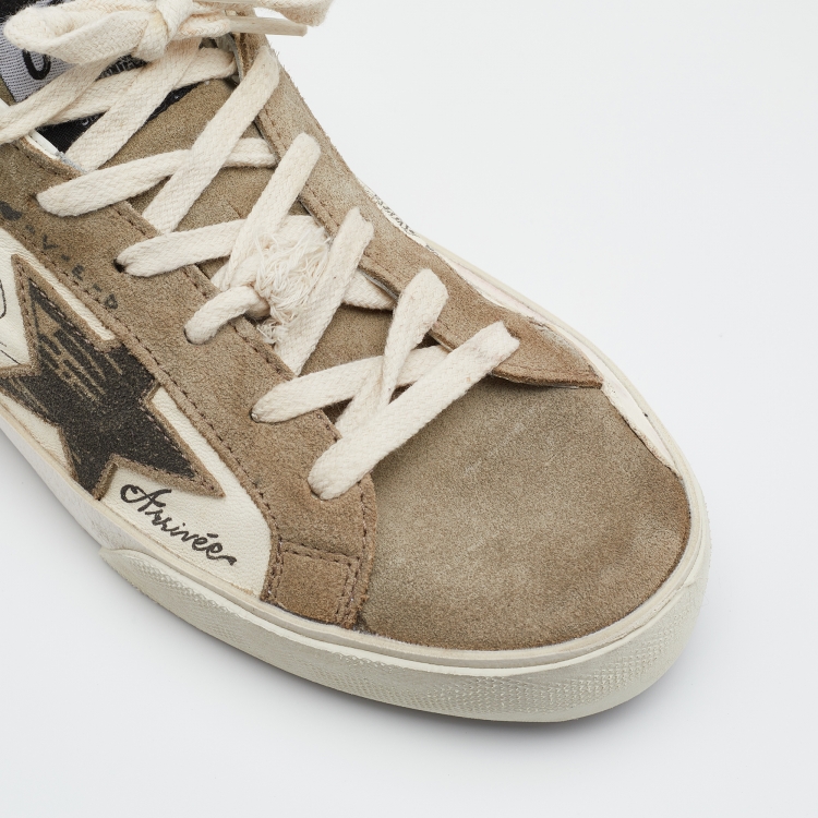 مملوكة مسبقًا Golden Goose Multicolor Leather and Suede Superstar Sneakers 38