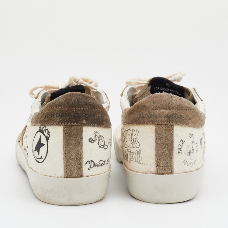 مملوكة مسبقًا Golden Goose Multicolor Leather and Suede Superstar Sneakers 38