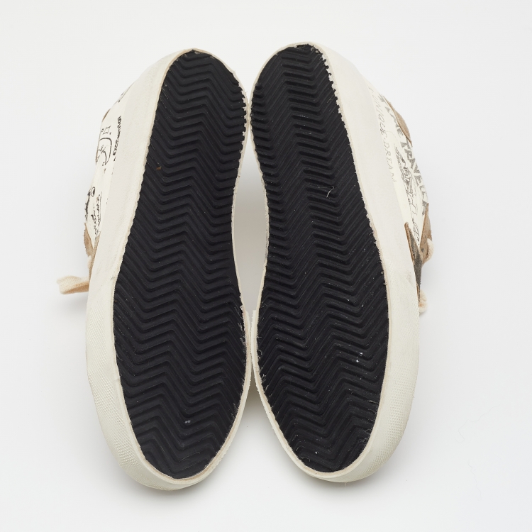 مملوكة مسبقًا Golden Goose Multicolor Leather and Suede Superstar Sneakers 38