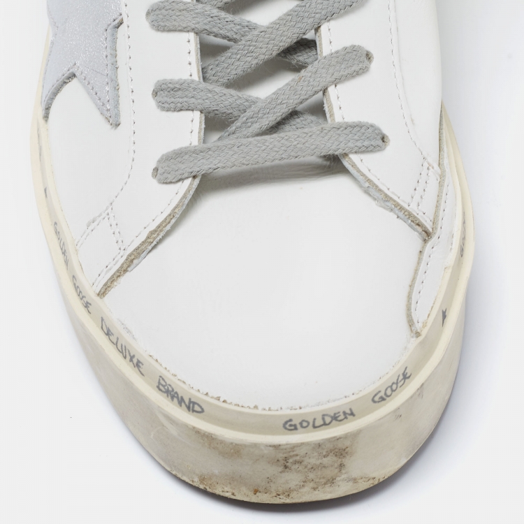 Pre Owned Golden Goose White Leather Superstar Low Top Sneakers Size 38