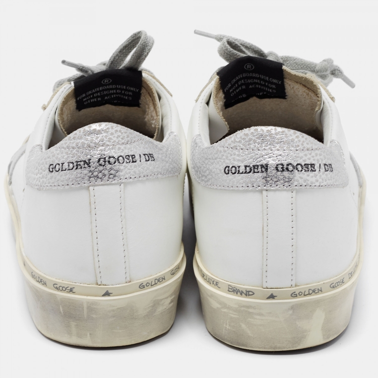 Pre Owned Golden Goose White Leather Superstar Low Top Sneakers Size 38
