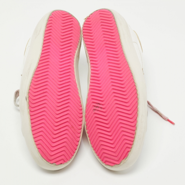 مملوكة مسبقًا Golden Goose white Leather Skate Superstar Sneakers Size 39