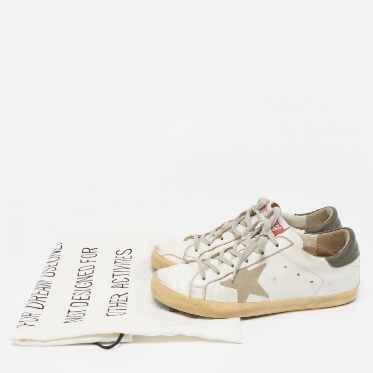 Pre Owned Golden Goose White Leather Superstar Low Top Sneakers Size 39