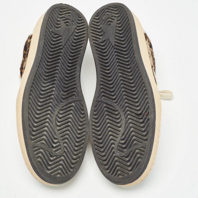 مملوكة مسبقًا Golden Goose Tricolor Calf Hair And Leather Sneakers Size 38