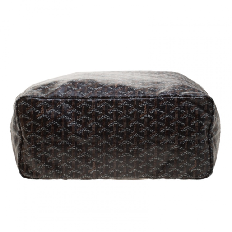 Pre Owned Goyard Black Coated Canvas Saint Louis PM Tote