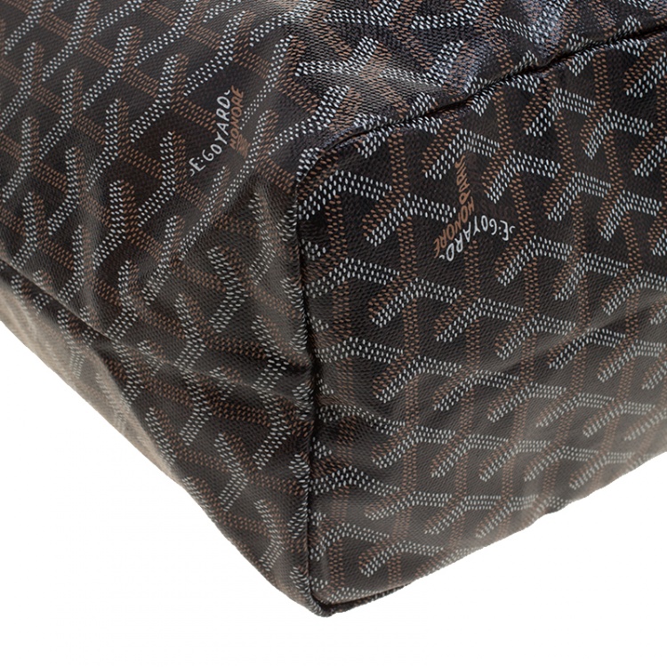 Pre Owned Goyard Black Coated Canvas Saint Louis PM Tote