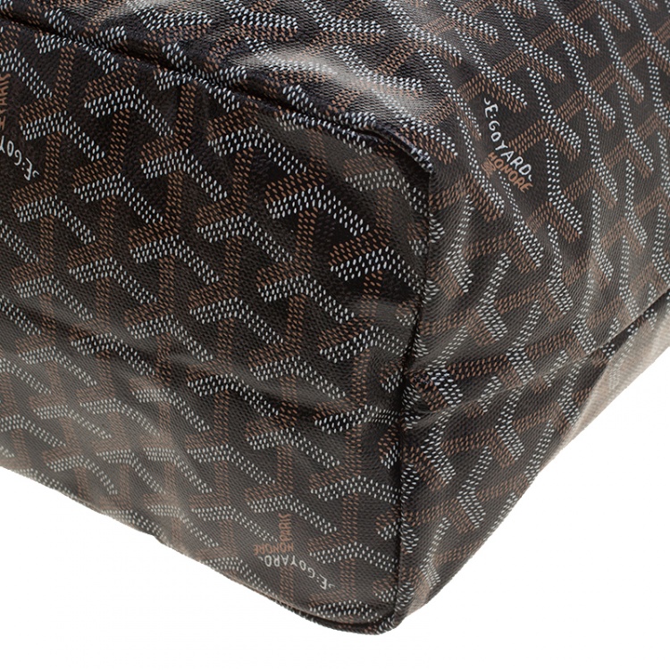 Pre Owned Goyard Black Coated Canvas Saint Louis PM Tote