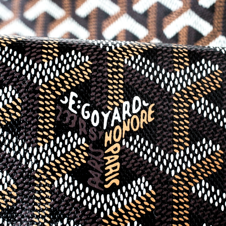 Pre Owned Goyard Black Goyardine Coated Canvas St. Louis PM Tote 