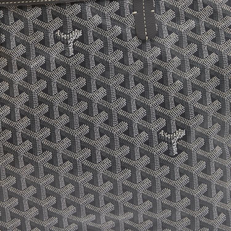 Pre Owned Goyard Grey Goyardine Coated Canvas and Leather Saint Louis PM Tote