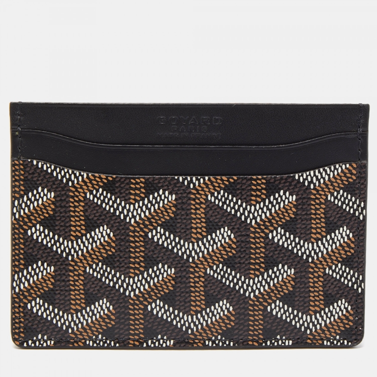 مملوكة مسبقًا Goyard Black Goyardine Coated Canvas and Leather Saint Sulpice Card Holder