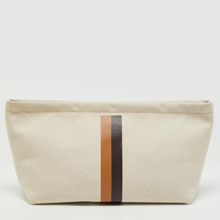 Pre Owned Goyard Cream Canvas Necessaire Organizer Pouch