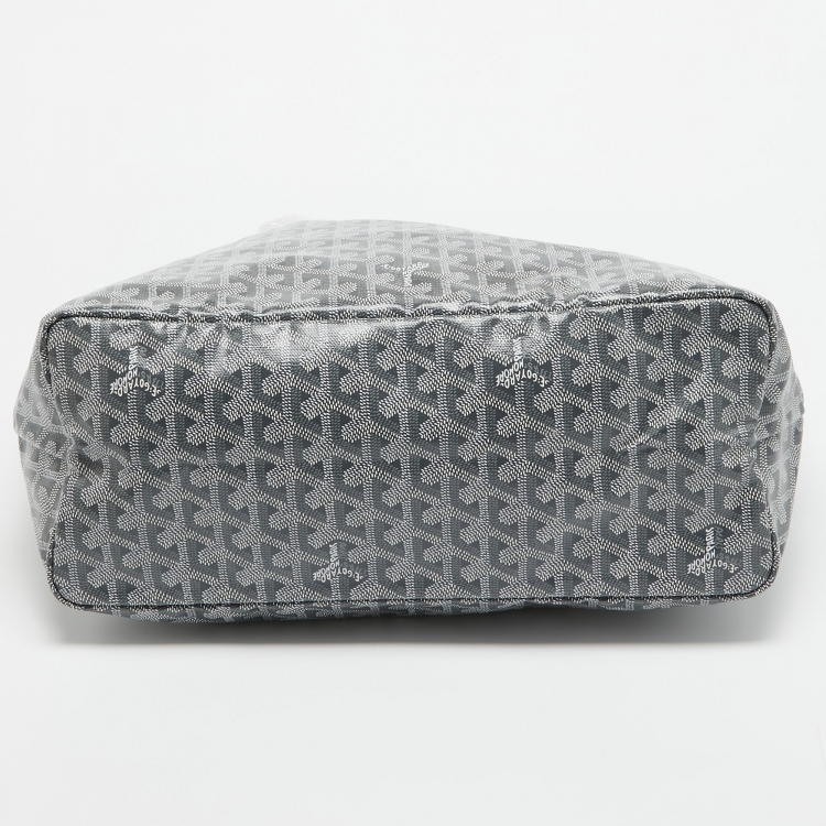 Pre Owned Goyard Grey Goyardine Coated Canvas and Leather Saint Louis PM Tote