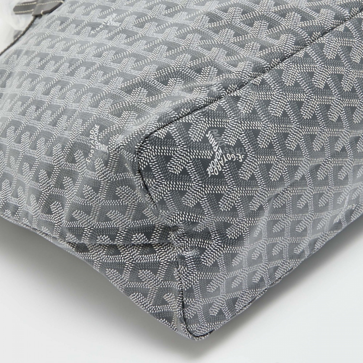 Pre Owned Goyard Grey Goyardine Coated Canvas and Leather Saint Louis PM Tote