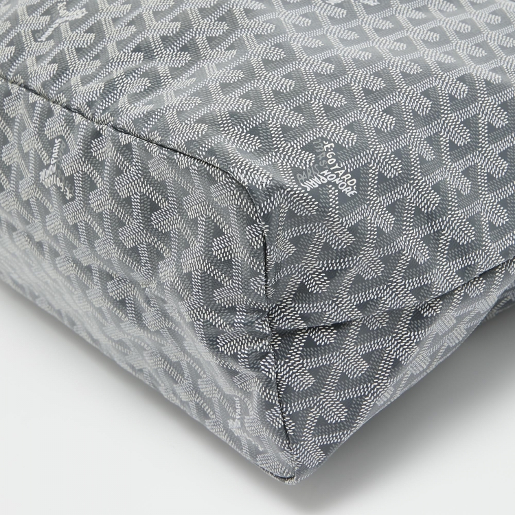 Pre Owned Goyard Grey Goyardine Coated Canvas and Leather Saint Louis PM Tote