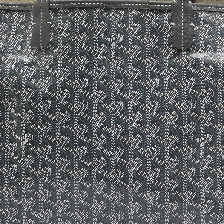 Pre Owned Goyard Grey Goyardine Coated Canvas and Leather Saint Louis PM Tote