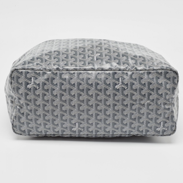 Pre Owned Goyard Grey Goyardine Coated Canvas and Leather Saint Louis PM Tote