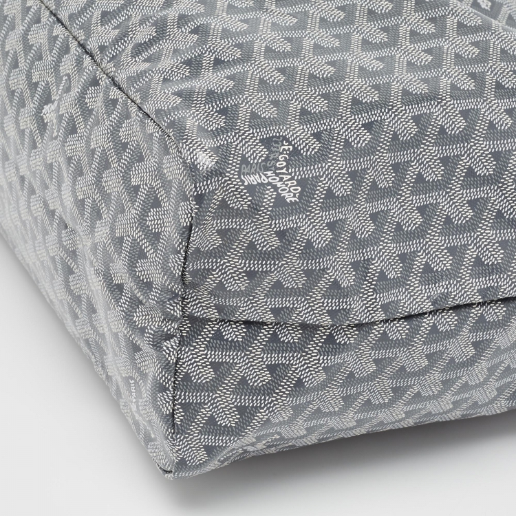 Pre Owned Goyard Grey Goyardine Coated Canvas and Leather Saint Louis PM Tote