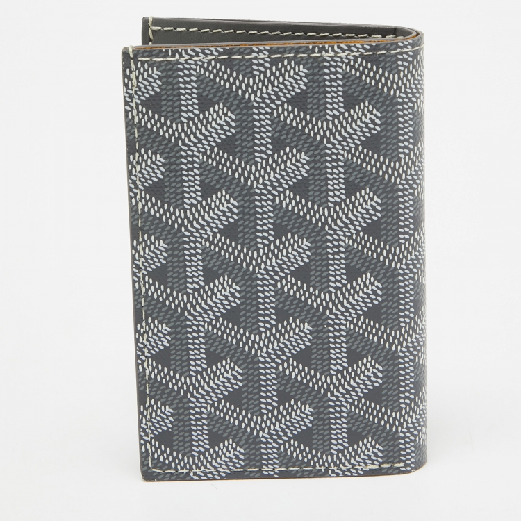 Pre Owned Goyard Grey Coated Canvas Saint Pierre Card Holder