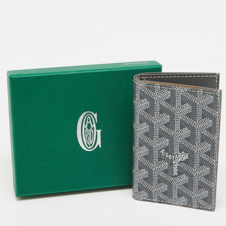 Pre Owned Goyard Grey Coated Canvas Saint Pierre Card Holder