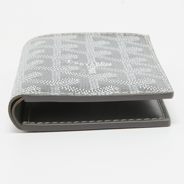 Pre Owned Goyard Grey Coated Canvas Saint Pierre Card Holder