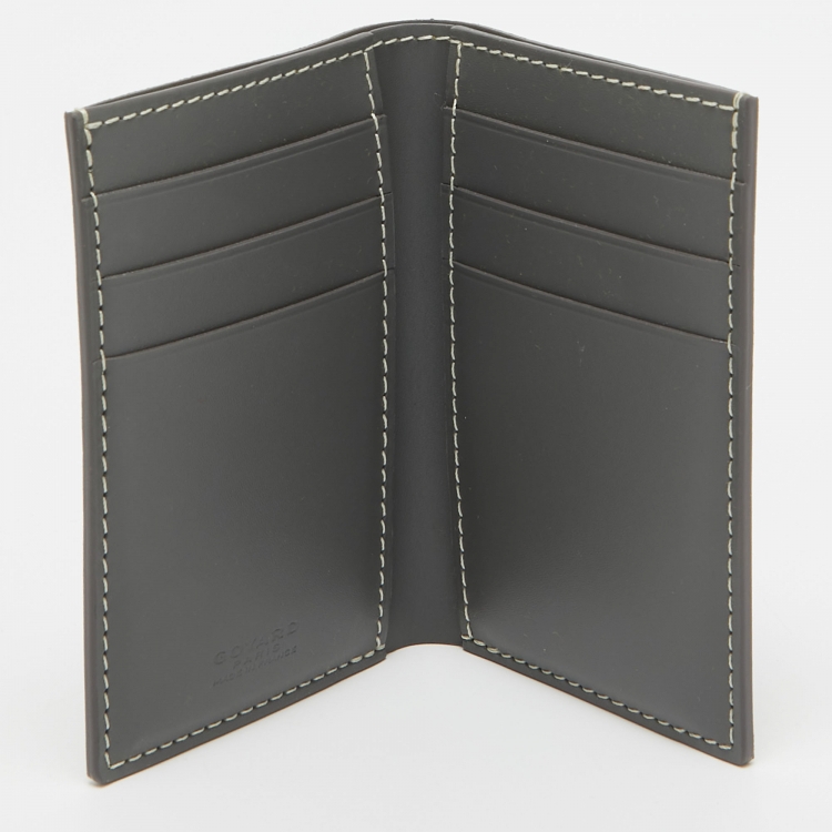 Pre Owned Goyard Grey Coated Canvas Saint Pierre Card Holder