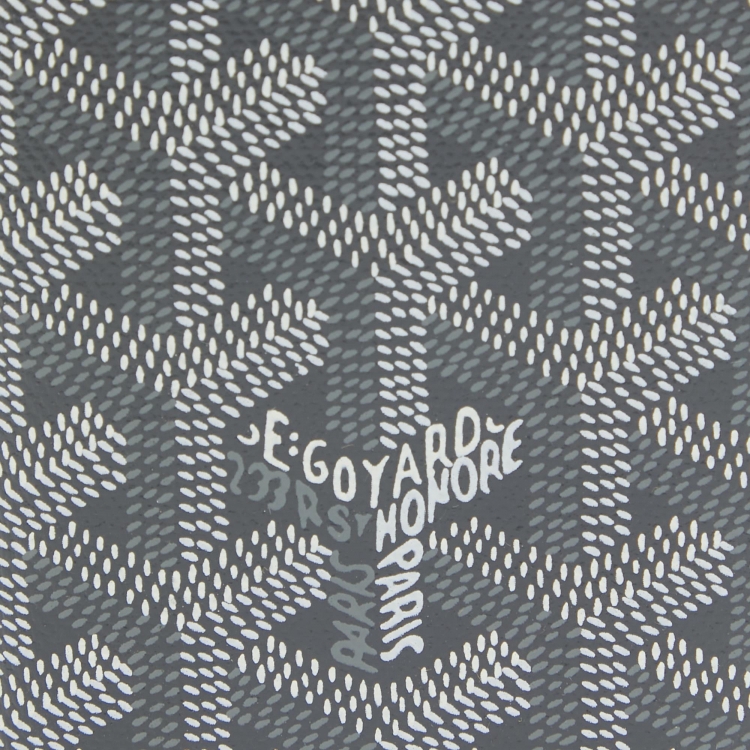 Pre Owned Goyard Grey Coated Canvas Saint Pierre Card Holder