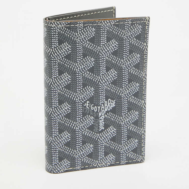 Pre Owned Goyard Grey Coated Canvas Saint Pierre Card Holder