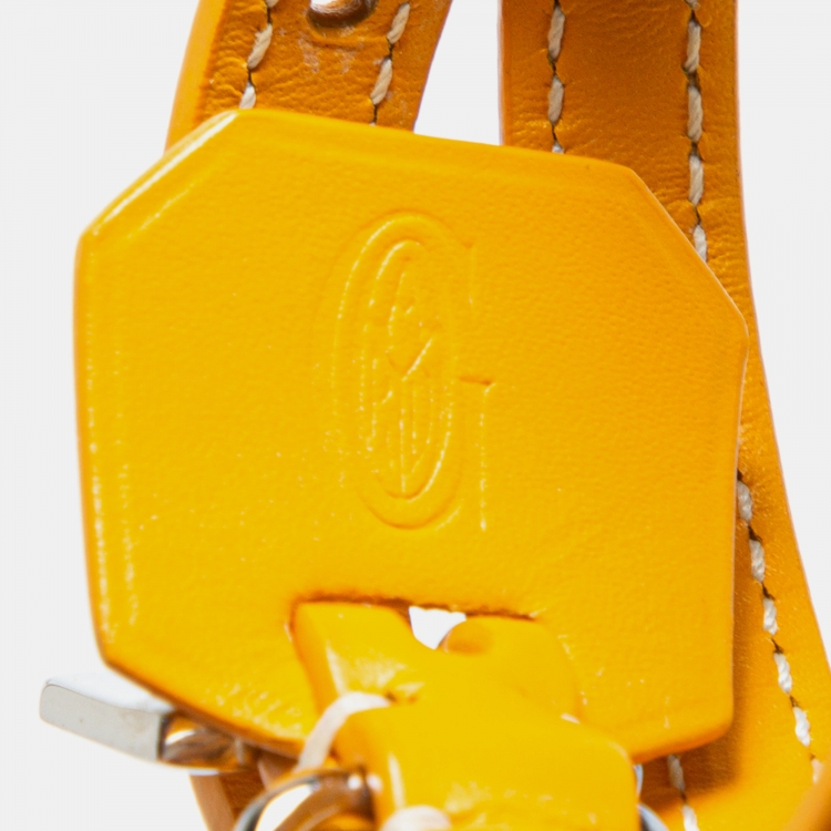 Pre Owned Goyard Yellow Goyardine Coated Canvas Wrap Bracelet
