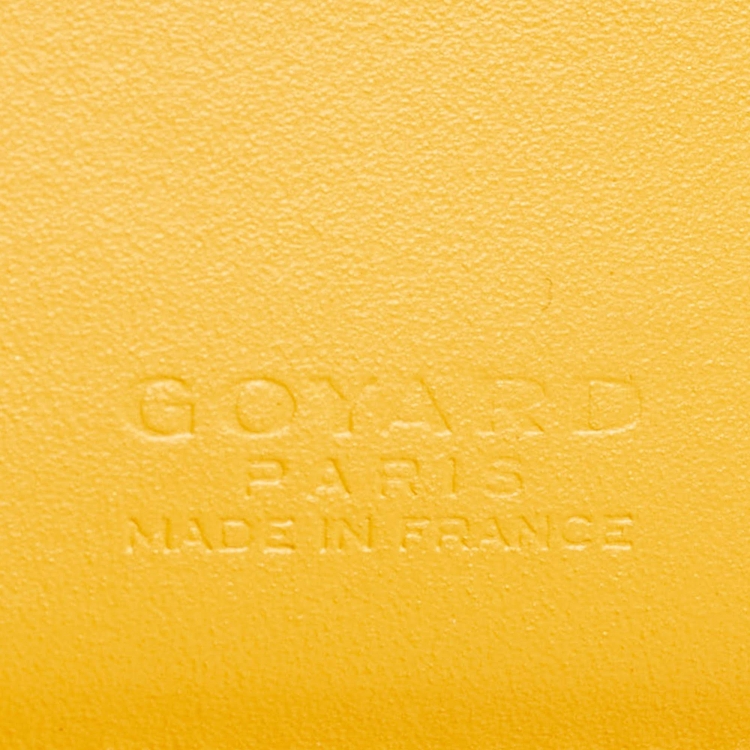 Pre Owned Goyard Yellow Goyardine Coated Canvas Saint Pierre Card Holder