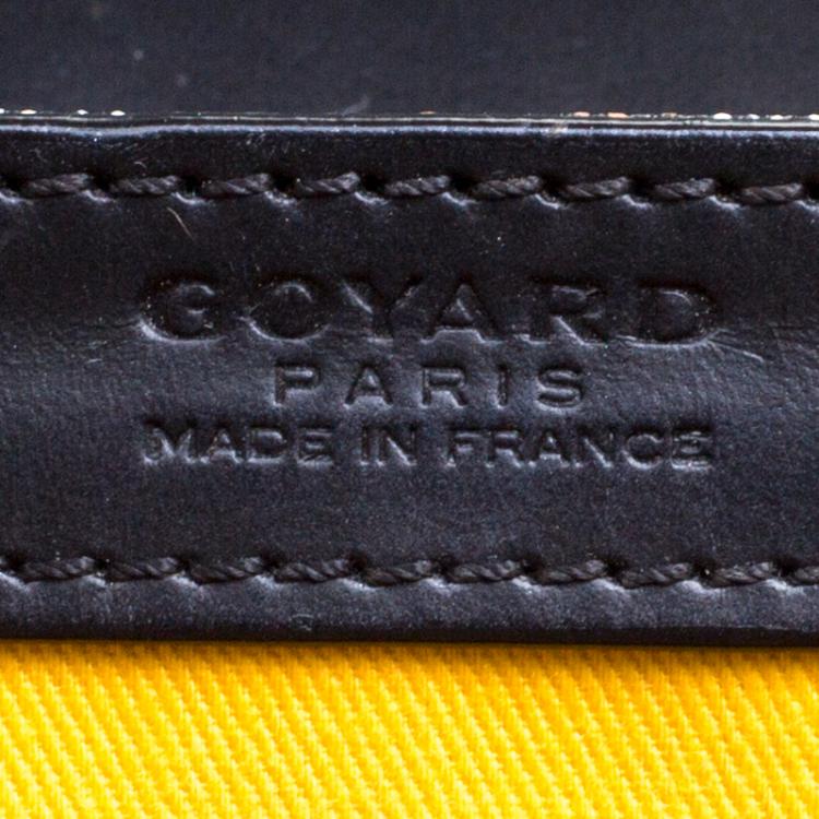 Pre Owned Goyard Brown/Black Coated Canvas and Leather Saigon Top Handle Bag