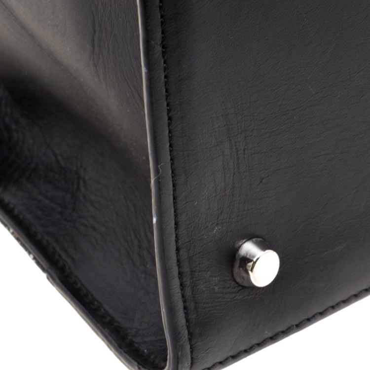 Pre Owned Goyard Brown/Black Coated Canvas and Leather Saigon Top Handle Bag