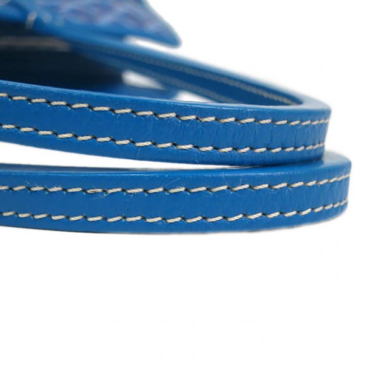 Pre Owned Goyard Blue Canvas Hardy Tote PM