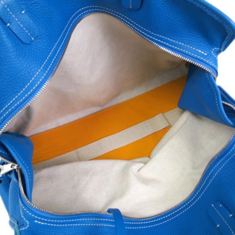 Pre Owned Goyard Blue Canvas Hardy Tote PM