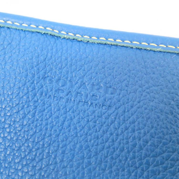 Pre Owned Goyard Blue Canvas Hardy Tote PM