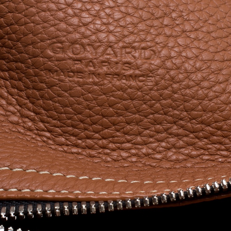 Pre Owned Goyard Brown/Cognac Coated Canvas Hardy Tote PM