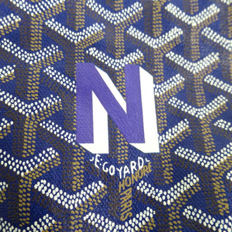 Pre Owned Goyard Blue Canvas Saint Louis Tote PM