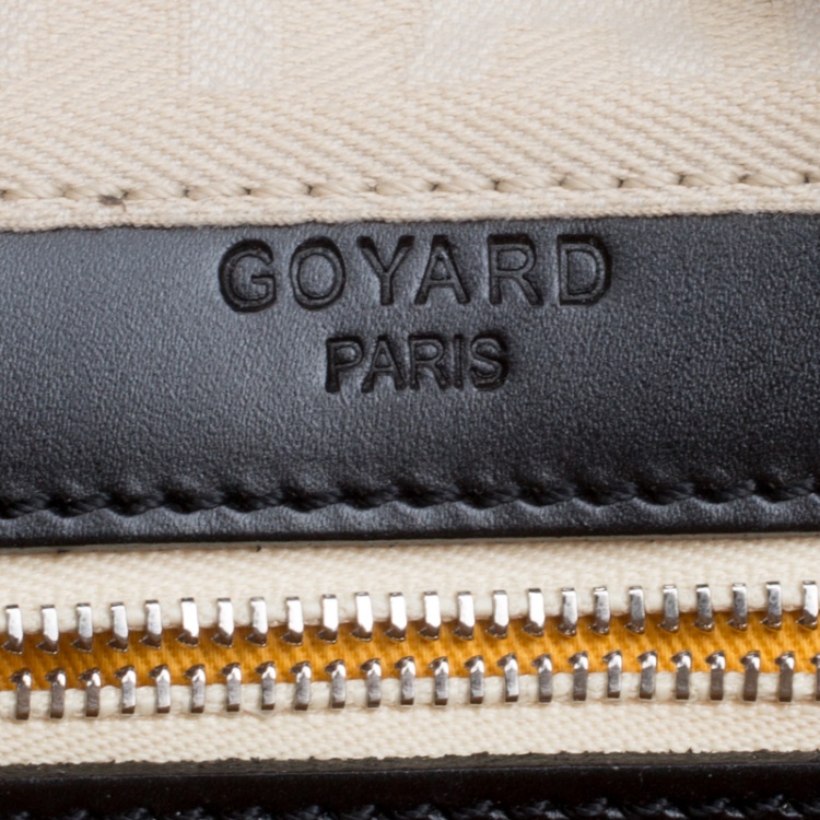 Pre Owned Goyard Black Chevron Coated Canvas Croisiere 40 Satchel