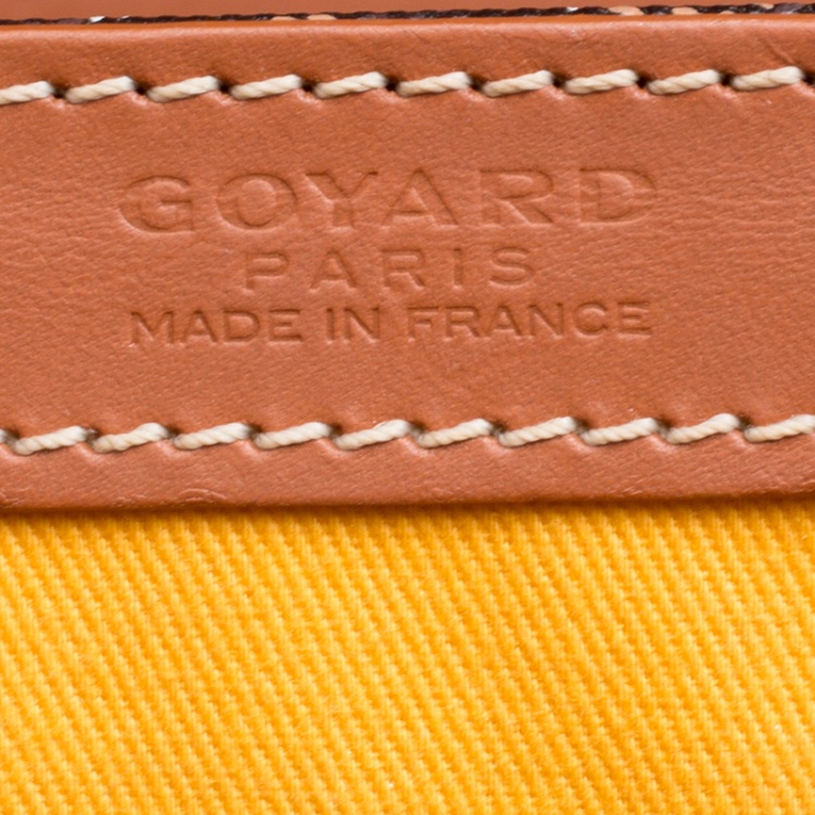 Pre Owned Goyard Brown/Cognac Coated Canvas and Leather Saigon Top Handle Bag