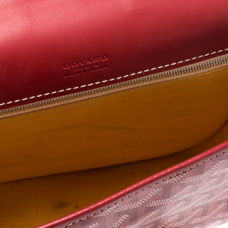 مملوكة مسبقًا Goyard Red Chevron Print Coated Canvas Belvedere PM Bag