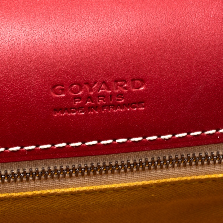 مملوكة مسبقًا Goyard Red Chevron Print Coated Canvas Belvedere PM Bag