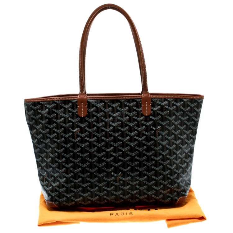 Pre Owned Goyard Brown Coated Canvas Artois Tote