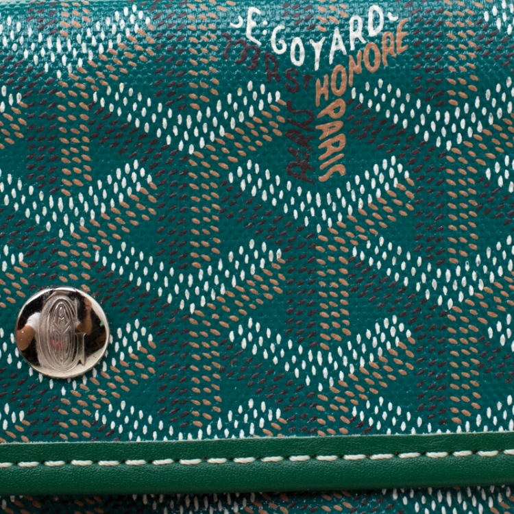 Pre Owned Goyard Green Coated Canvas Saint Louis PM Tote