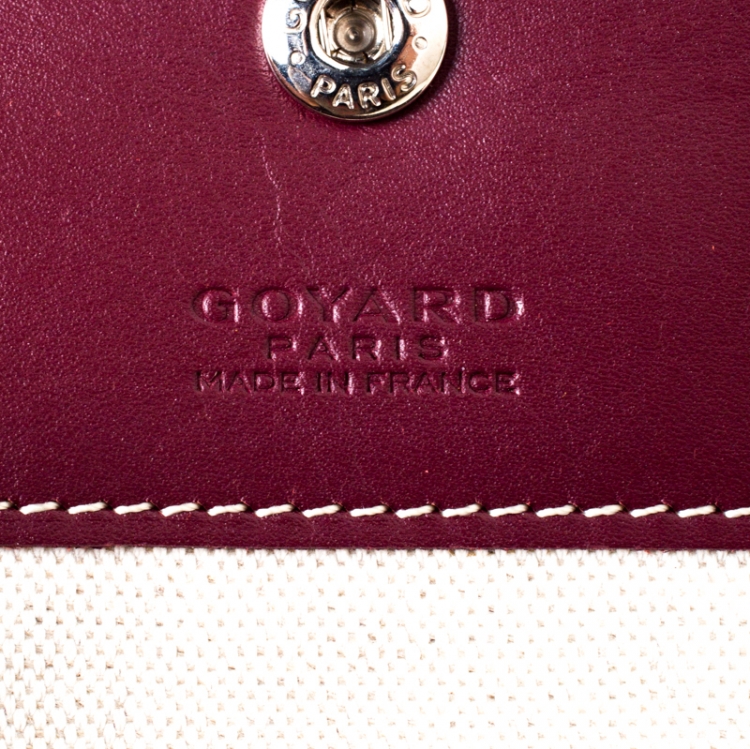 Pre Owned Goyard Burgundy Coated Canvas and Leather Saint Louis Tote