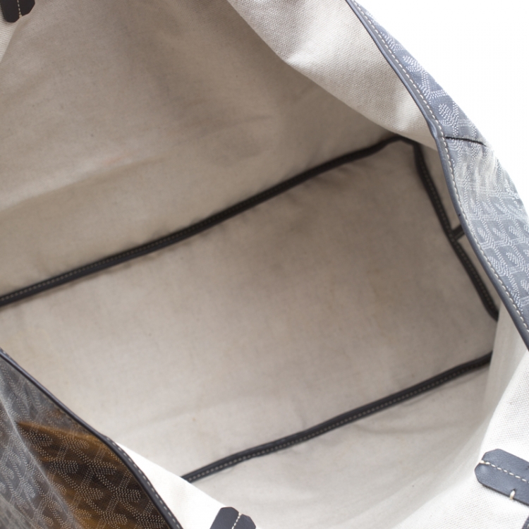 Pre Owned Goyard Saint Louis Grey Coated Canvas GM Tote 