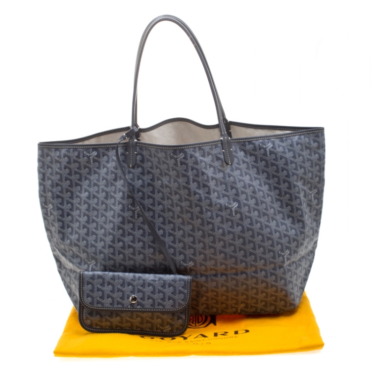 Pre Owned Goyard Saint Louis Grey Coated Canvas GM Tote 