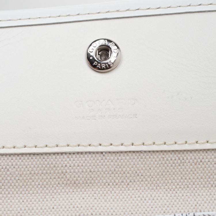Pre Owned Goyard Saint Louis White Coated Canvas PM Tote 