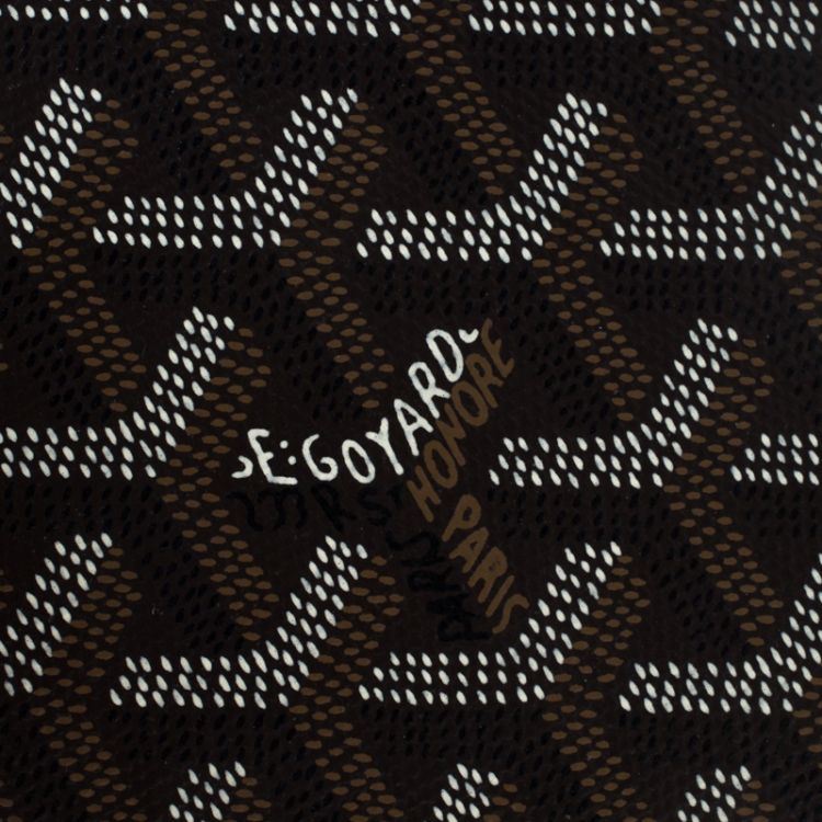 Pre Owned Goyard Brown Goyardine Coated Canvas Passport Holder 
