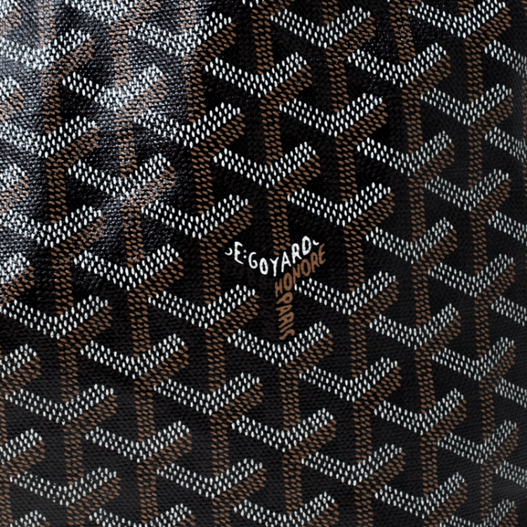 Pre Owned Goyard Black Goyardine Coated Canvas St. Louis PM Tote 