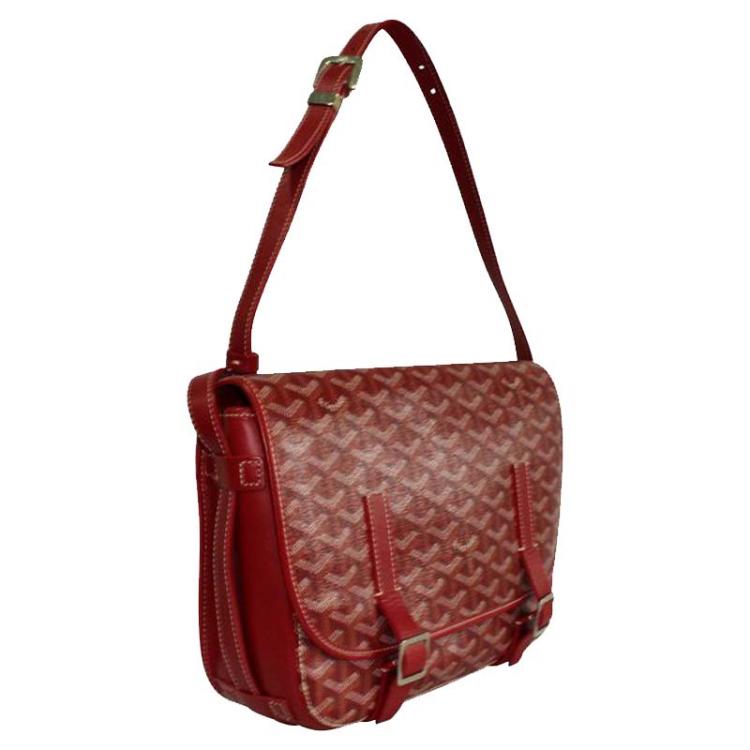 goyard Belvedere MM PM red tote messenger bag Only One On  EVER  authentic